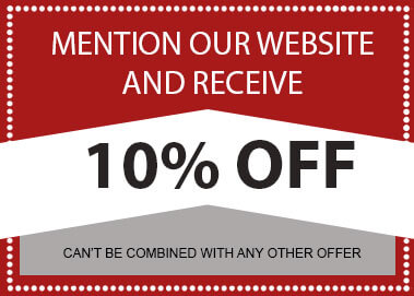 Mention our website and receive 10% OFF